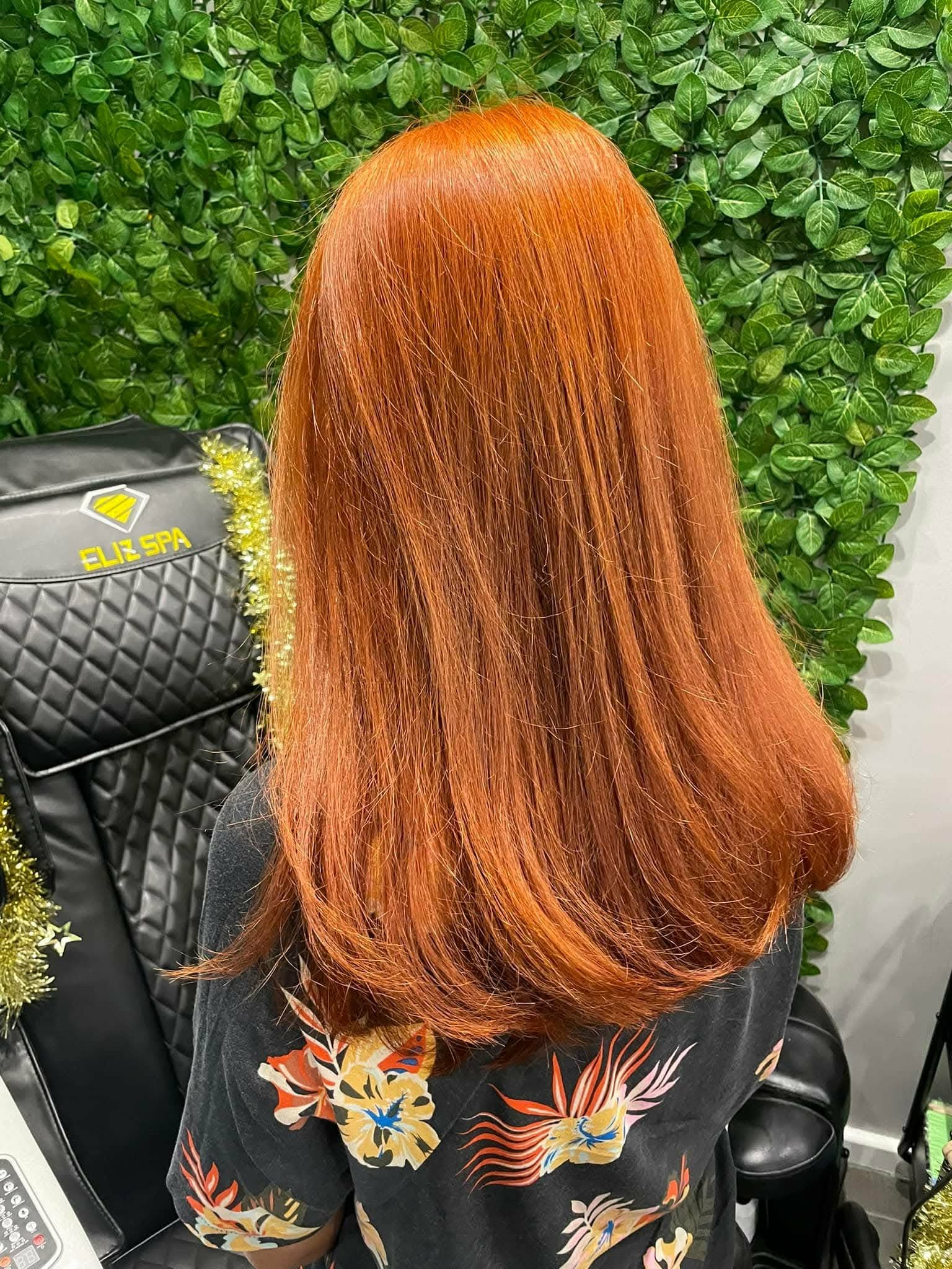 Vivid copper colour