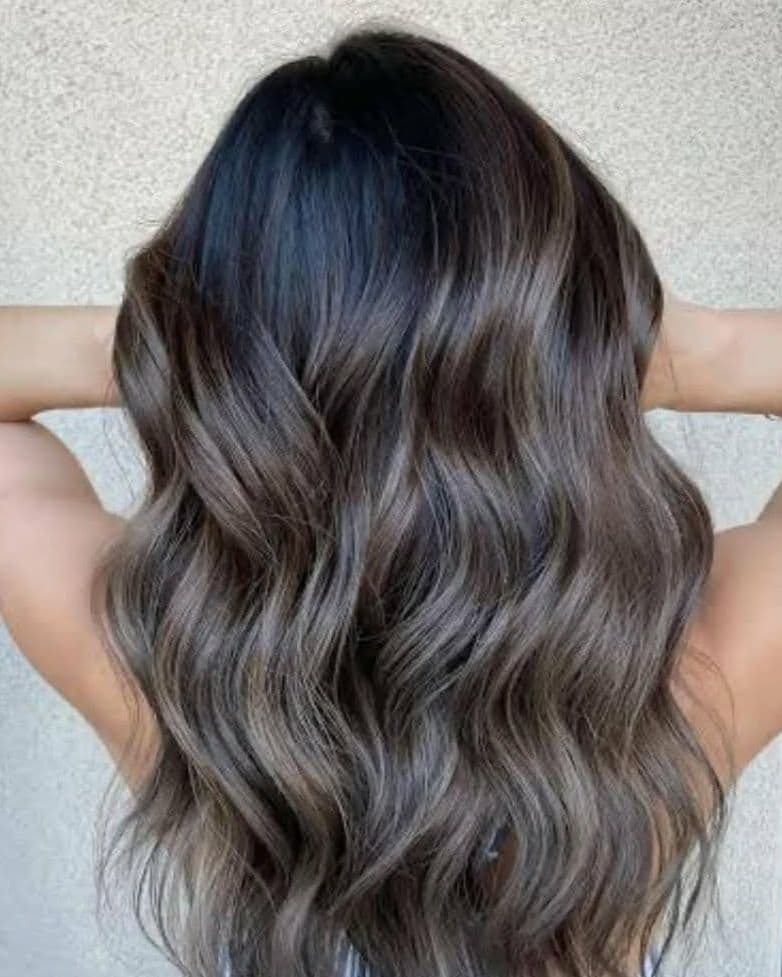 Glossy brunette balayage waves by Personal Image Hair & Beauty